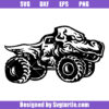 Dino Monster Truck Svg, Muscle Car Svg, Dinosuor Car Svg