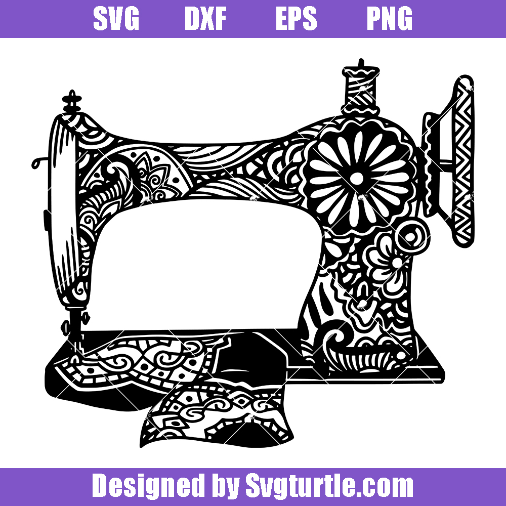 Floral Sewing Machine Svg, Mandala Machine Svg, Zentangle Svg Floral Sewing Machine Svg, Mandala Machine Svg, Zentangle Svg