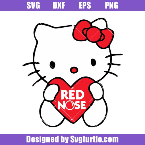 Red Nose With Heart Svg