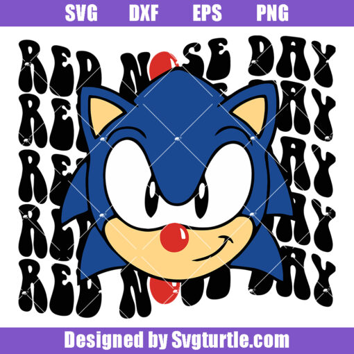 Sonic Red Nose Day Svg