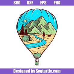 Air Balloon Travel Svg