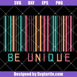 Be Unique Svg, Barcode Colorful Svg, Unique Barcode Svg