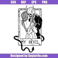 Love Of Devil And Girl Svg, My Devil Svg, Devil And Girl Svg