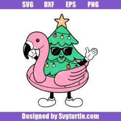 Christmas Tree Svg, Flamingo Inflatable Svg, Christmas Vacation Svg