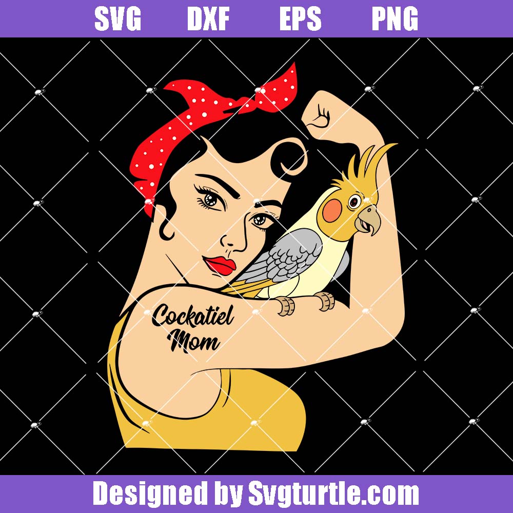 Cockatiel Mom Svg, Funny Parrot Svg, Parrot Lovers Gilf Cockatiel Mom Svg