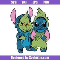 Humor Grinch And Stitch Svg