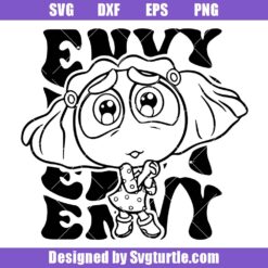 Inside Out 2 Svg, Cartoon Envy Svg, Envy Silhouette Svg