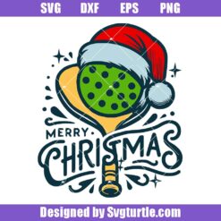 Merry Christmas Pickleball Svg