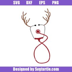 Reindeer Stethoscope Svg, Christmas Stethoscope Svg, Doctor Gift