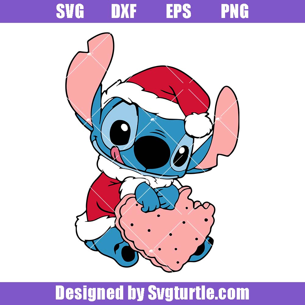 Stitch Christmas Svg, Cookie Merry Christmas Svg, Christmas Santa Svg Stitch Christmas Svg