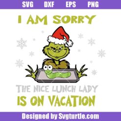 Christmas Lunch Lady Svg