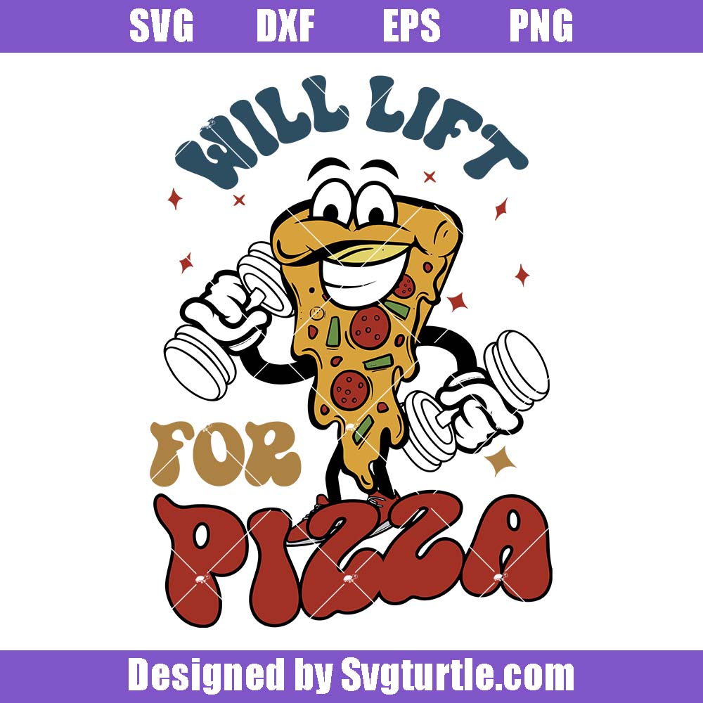 Will Lift For Pizza Svg, Funny Donut Lifting Dumbbells Svg Will Lift For Pizza Svg, Funny Donut Lifting Dumbbells Svg