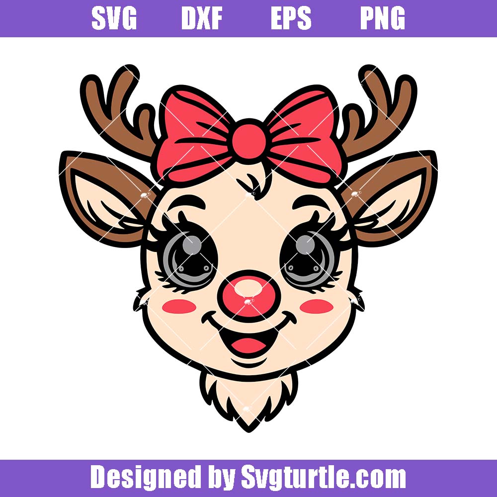 Christmas Girl Svg, Reindeer Face Svg, Christmas Vibes Svg Christmas Girl Svg, Reindeer Face Svg, Christmas Vibes Svg
