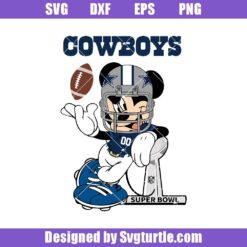 Dallas Cowboys Mickey Mouse Svg, Dallas Cowboys Svg, Cowboys Nfl Svg