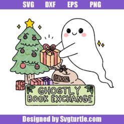 Ghostly Book Exchange Svg