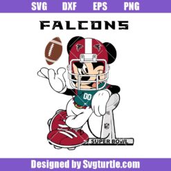 Mickey Mouse Atlanta Falcons Svg, Falcons Football Team Svg