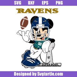 Mickey Mouse Baltimore Ravens Svg