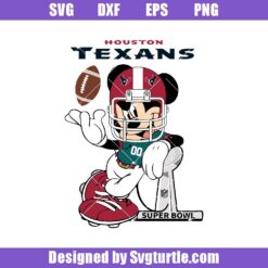 Mickey Mouse Houston Texans Svg, Houston Texans Svg, Houston Svg