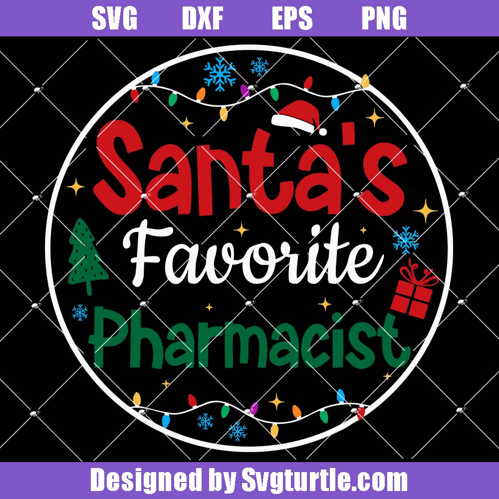 Santa's Favorite Pharmacist Svg, Pharmacist Christmas Ornament Svg Santa's Favorite Pharmacist Svg, Pharmacist Christmas Ornament Svg