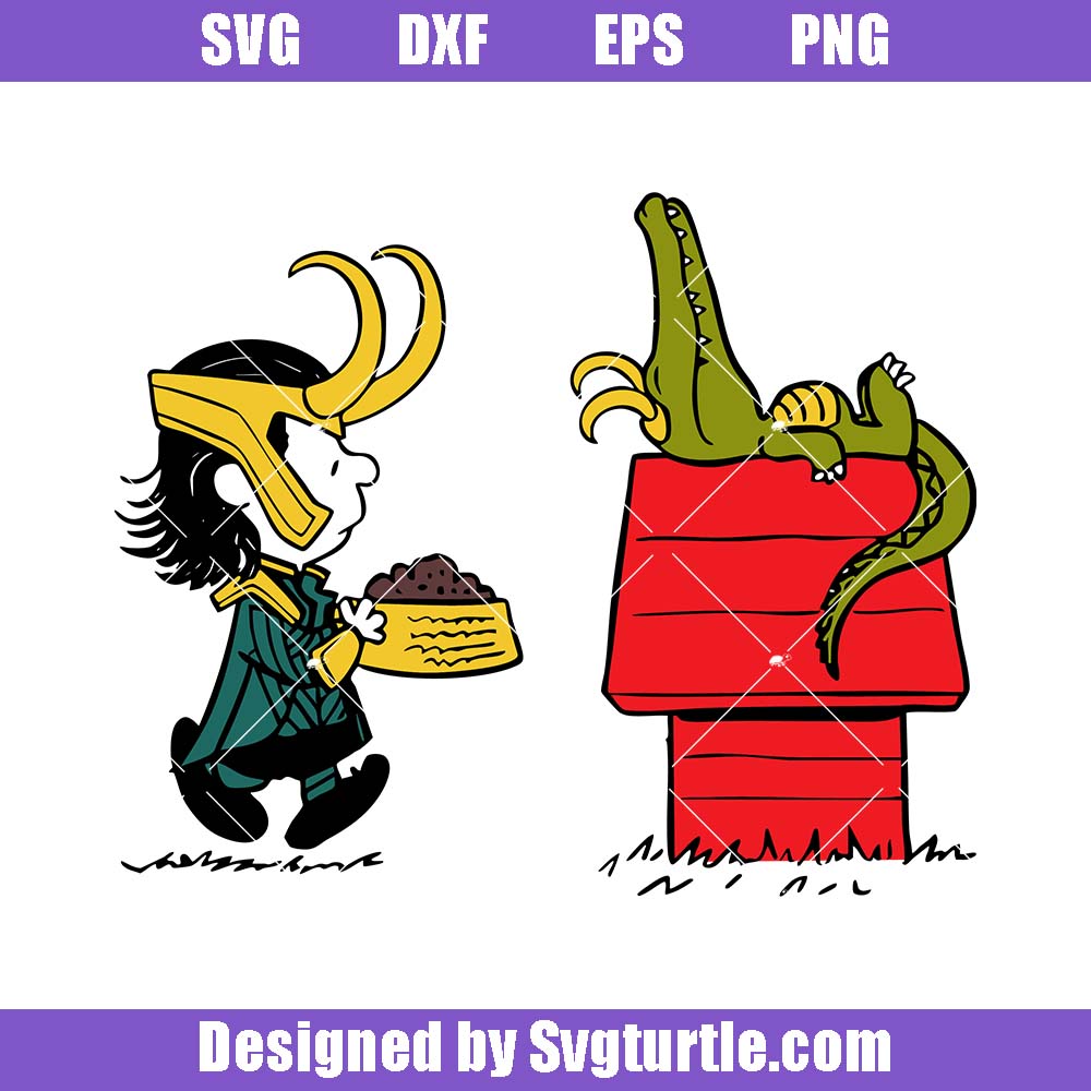 Marvel Loki And Lacoste On Snoopy Doghouse Svg, Cartoon Character Svg Marvel Loki And Lacoste On Snoopy Doghouse Svg, Cartoon Character Svg