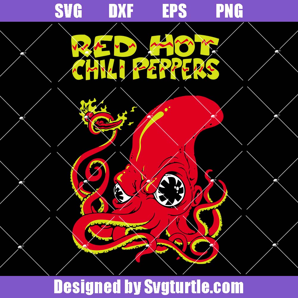 Red Octopus Svg, Kraken Monster Svg, Red Hot Chili Peppers Svg Red Octopus Svg