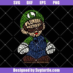 Super Mario Typography Art Svg