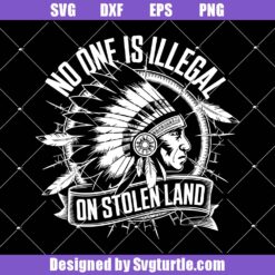 No One Is Illegal On Stolen Land Svg, Human Rights Activism Svg