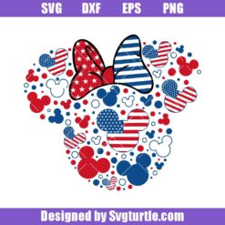 Disney Minnie Svg, Disney 4th Of July Svg, Minnie Mouse Svg
