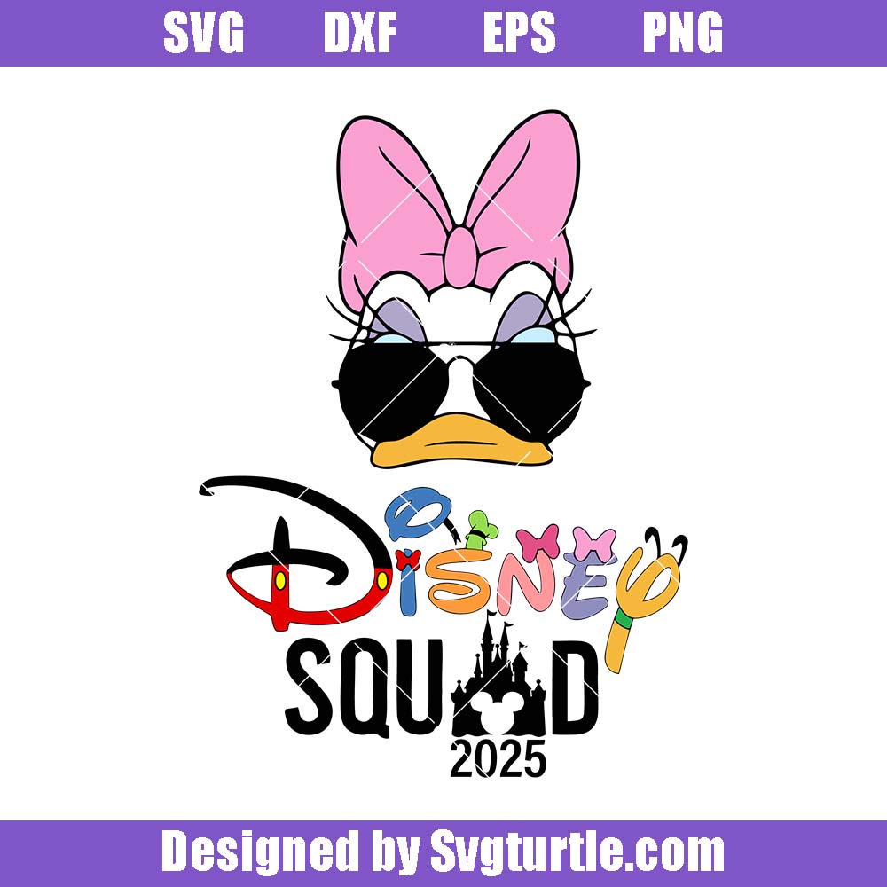 Disney Squad 2025 Svg, Cool Squad Vacation Svg, Bow And Sunglasses Svg Disney Squad 2025 Svg