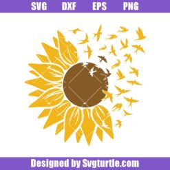 Sunflower Butterfly Layered Svg, Special Sunflower Svg, Butterfly Svg