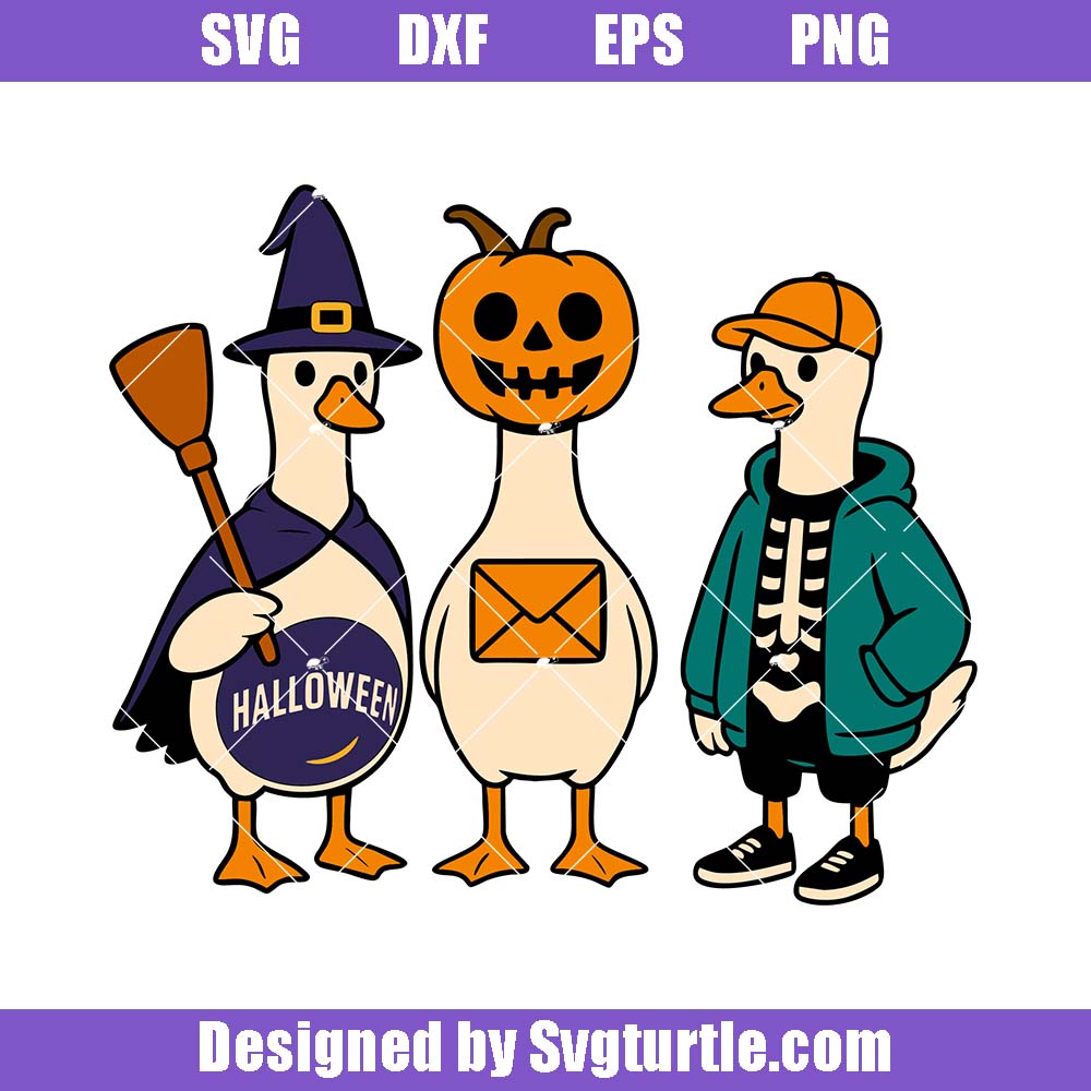 Halloween Goose Svg, Witch Pumpkin Svg, Funny Halloween Duck Svg Halloween Goose Svg, Witch Pumpkin Svg, Funny Halloween Duck Svg