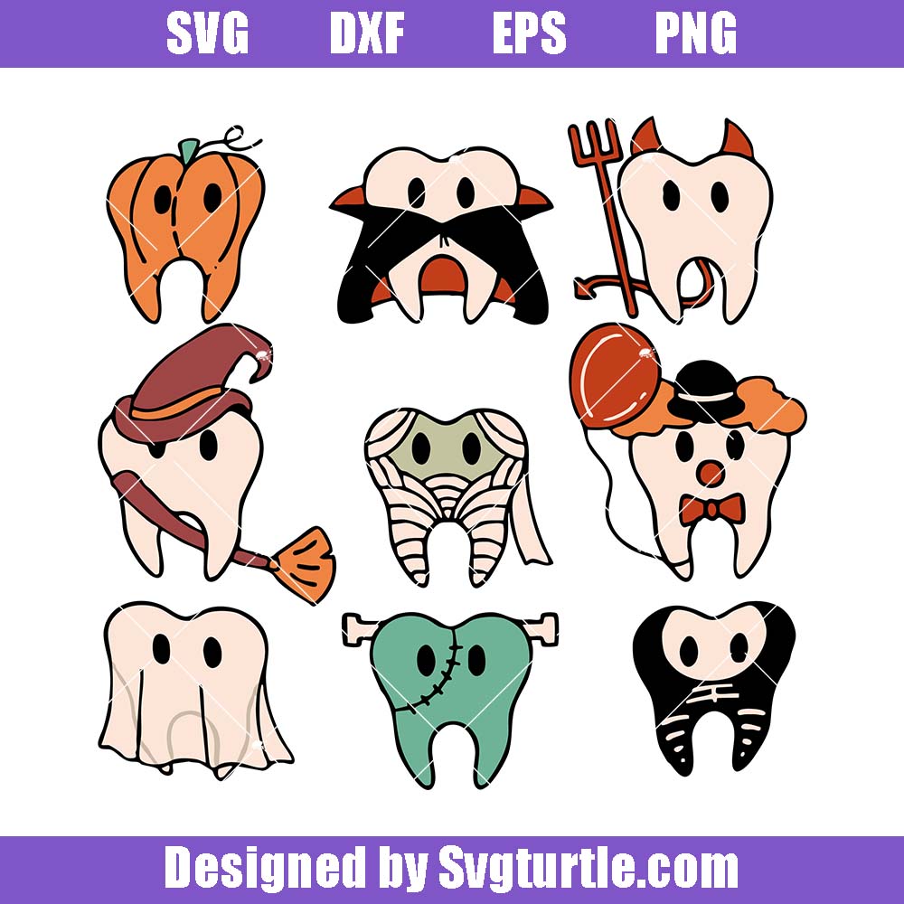 Funny Halloween Teeth Svg, Spooky Dentist Svg, Dental Squad Svg Funny Halloween Teeth Svg, Spooky Dentist Svg, Dental Squad Svg