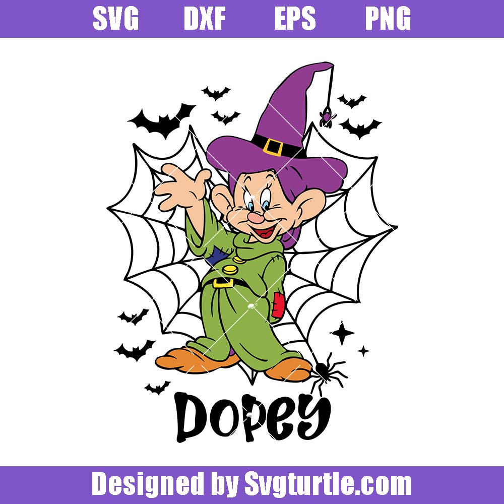 Disney Dopey Dwarfs Halloween Svg, Dopey Halloween Character Svg Disney Dopey Dwarfs Halloween Svg