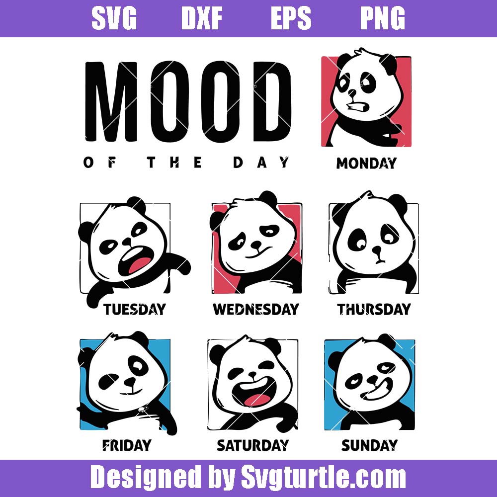 Funny Panda Mood Chart Svg, Kawaii Vibes Svg, Cute Panda Svg Funny Panda Mood Chart Svg, Kawaii Vibes Svg, Cute Panda Svg