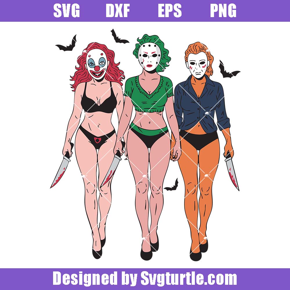 Halloween Girls Svg, Horror Characters Svg, Horror Movie Girl Svg Halloween Girls Svg, Horror Characters Svg, Horror Movie Girl Svg