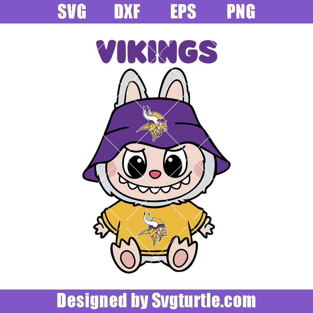 Vikings Labubu Svg, Labubu Minnesota Vikings Svg, Football Lovers Svg Vikings Labubu Svg