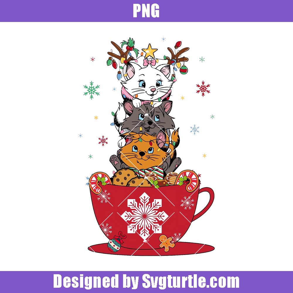Aristocats Christmas Lights Png, Christmas Marie Png, Cute Cat Png Aristocats Christmas Lights Png
