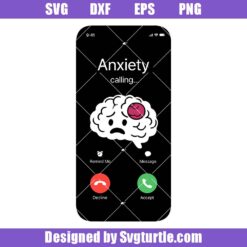Anxiety Calling Screen Svg