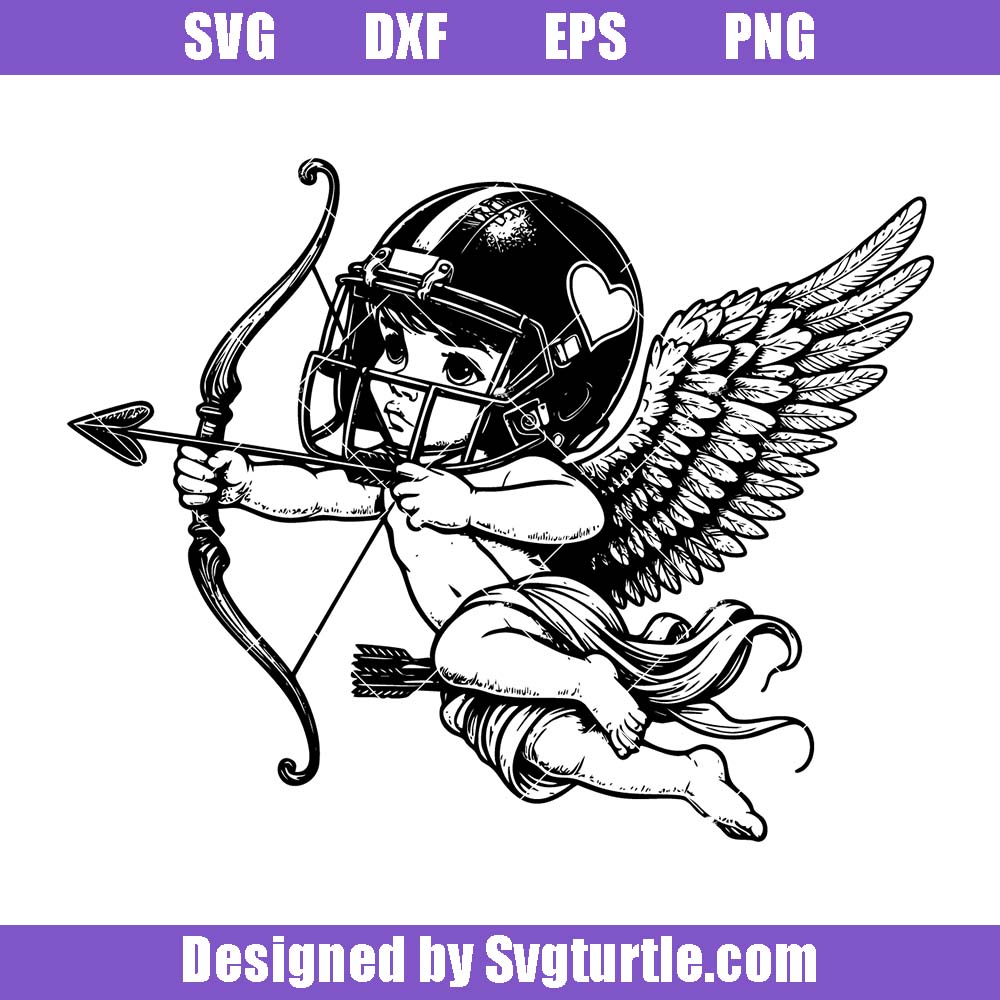 Football Cupid Svg, Valentines Illustration Svg, Funny Cupid Svg Football Cupid Svg, Valentines Illustration Svg, Funny Cupid Svg