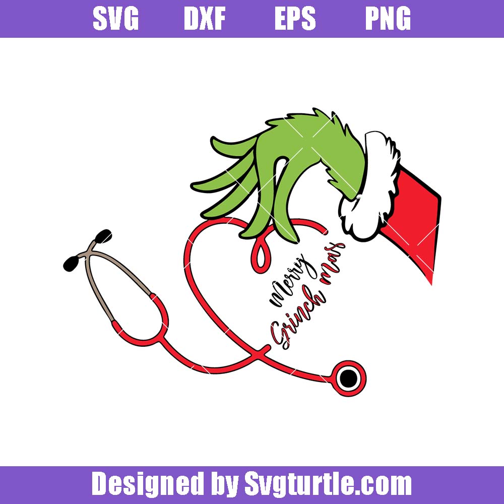 Merry Grinchmas Stethoscope Svg, Funny Grinch Doctor Christmas Svg Merry Grinchmas Stethoscope Svg, Funny Grinch Doctor Christmas Svg