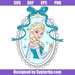 Disney Princess Elsa Coquette Bow Svg