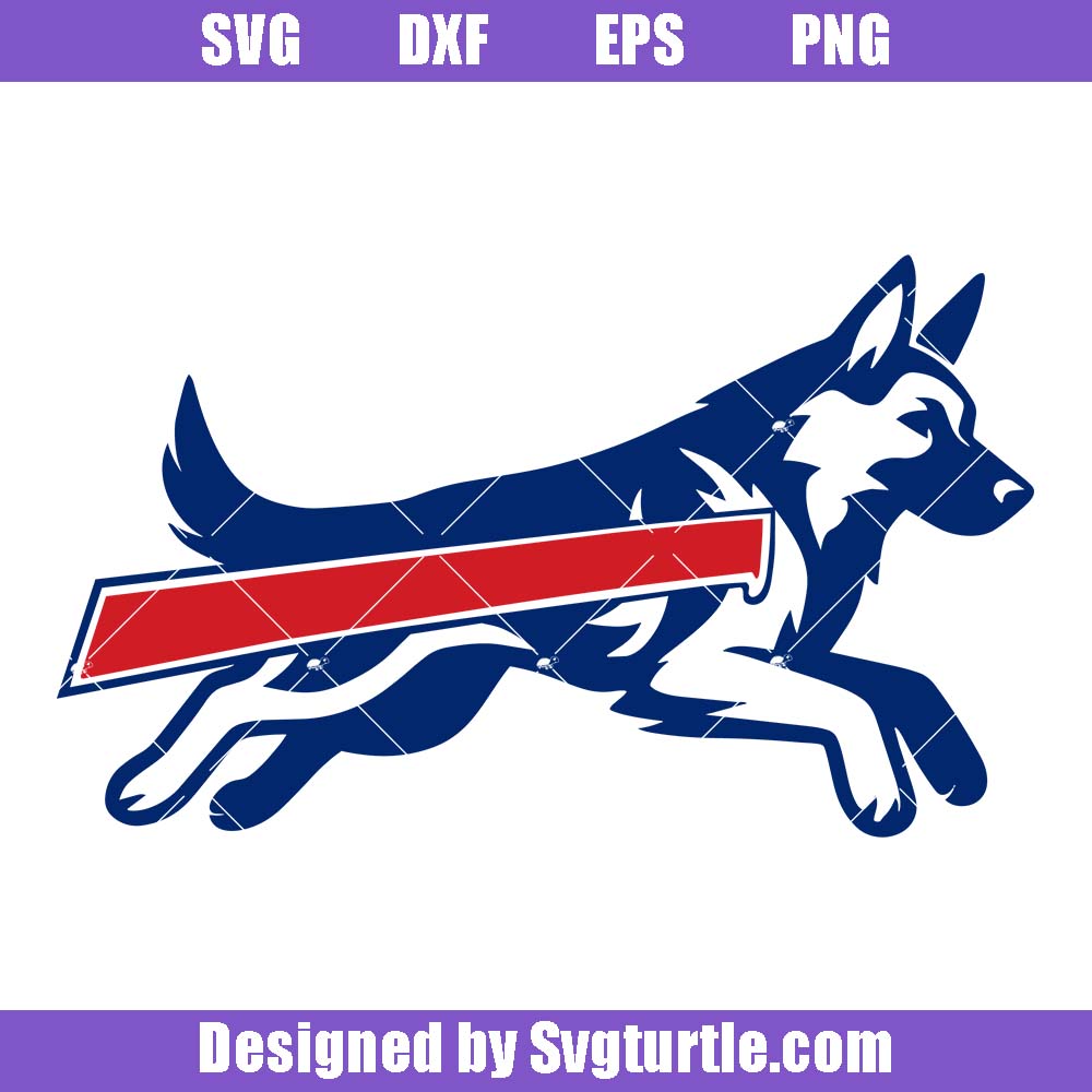 German Shepherd Buffalo Bills Dog Logo Svg, Buffalo Football Fan Svg German Shepherd Buffalo Bills Dog Logo Svg, Buffalo Football Fan Svg