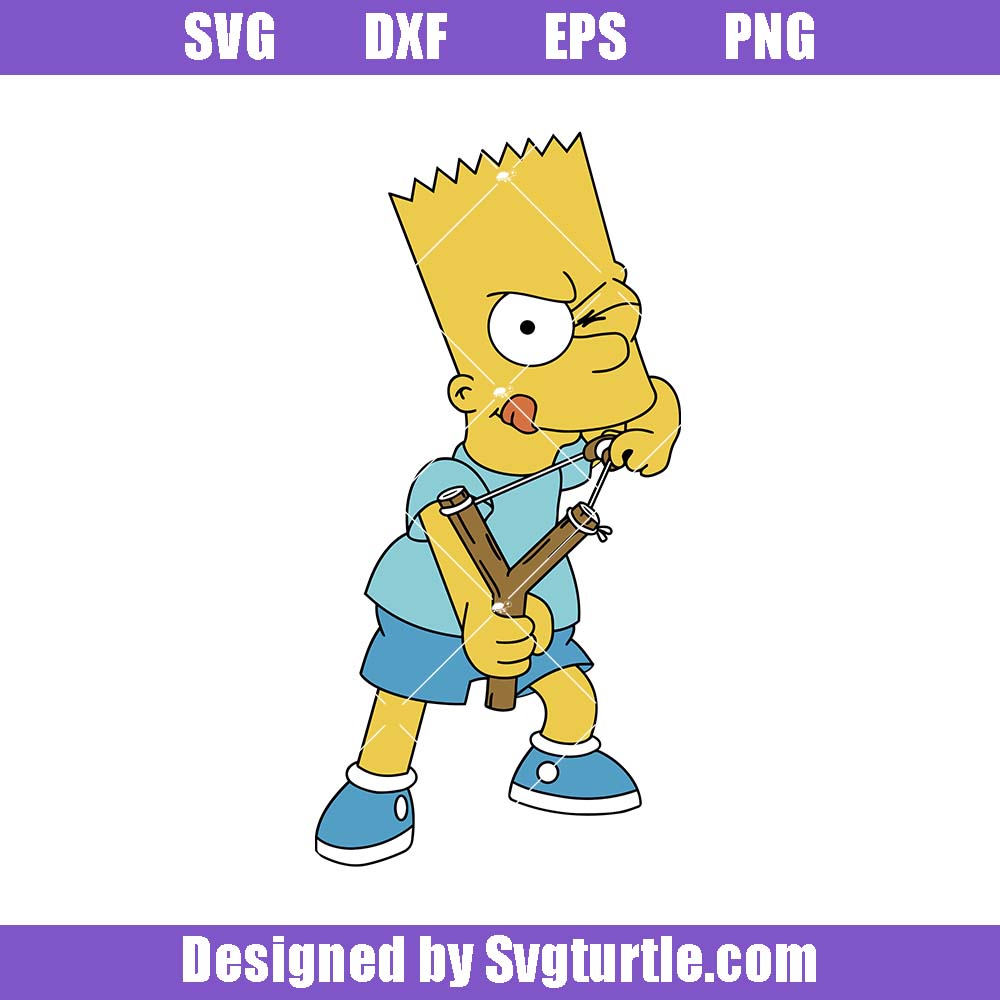 Bart Slingshot Cartoon Svg, Bart Simpson Svg, Family The Simpson Svg Bart Slingshot Cartoon Svg