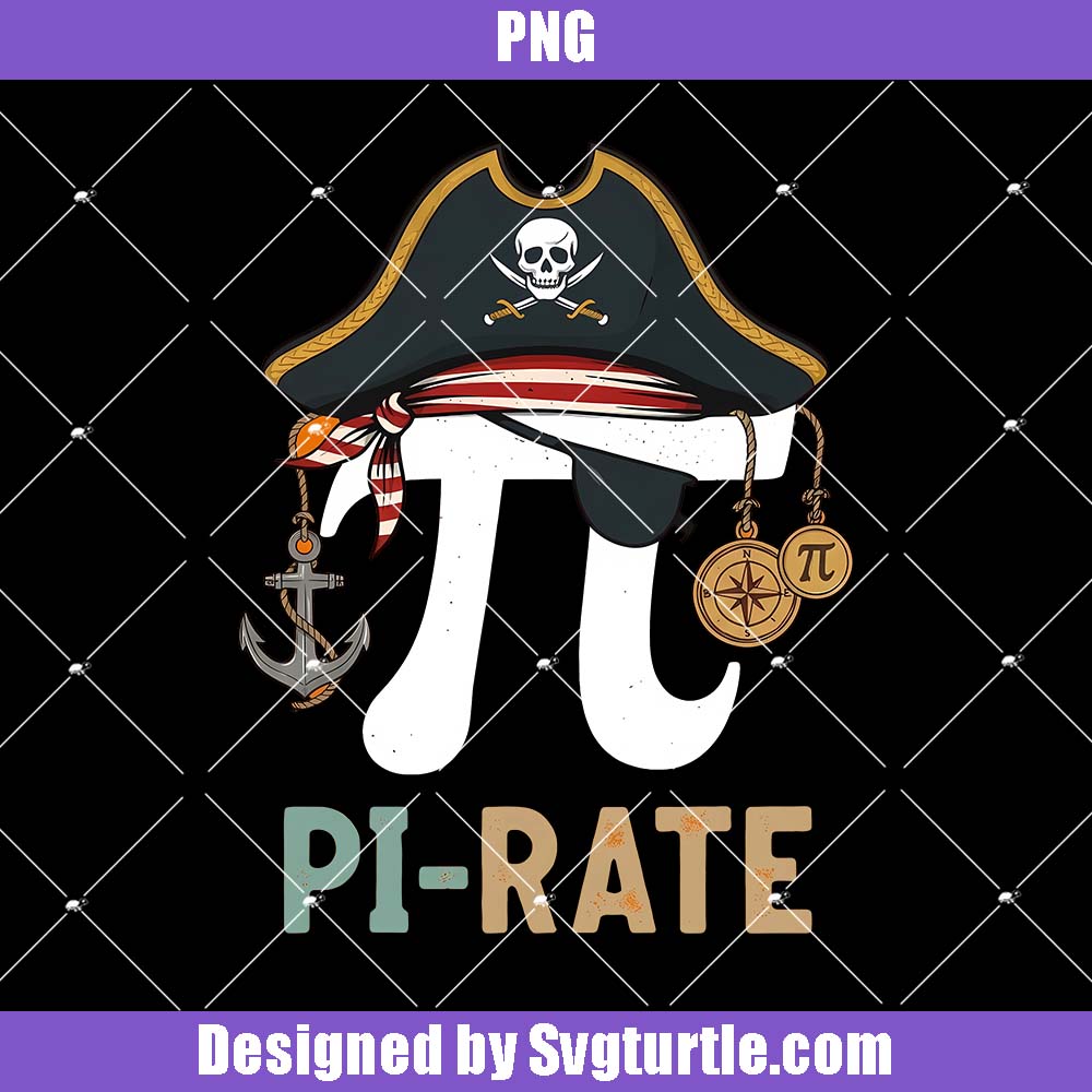 Funny Pirate Pi Day Png, Pi Rate Png, Maths Silhouette Png Funny Pirate Pi Day Png
