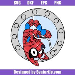 Bluey As Spiderman Svg, Bluey Superheroes Portholes Svg, Bluey Dog Svg
