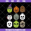 Halloween Building Blocks Heads Svg Design