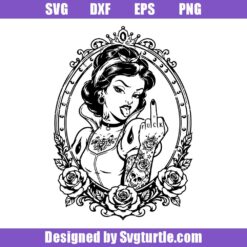 Bad Princess Middle Finger Svg Design