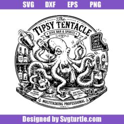 Octopus Bartender Svg Design